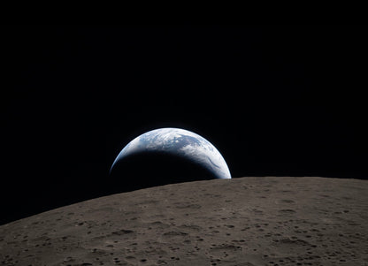 View of Earth from the Moon's surface
